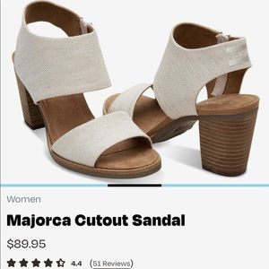 TOMS Majorca Cutout Sandal / Natural